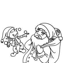 220x220 santa claus and elf juggler coloring pages