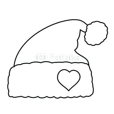 400x400 santa claus outline isolated hat outline simple santa claus