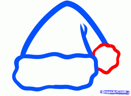 431x317 How To Draw A Santa Hat For Kids, Step