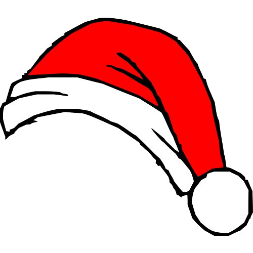 500x500 Santa Hat Drawing Found This Somewhere Online And Made