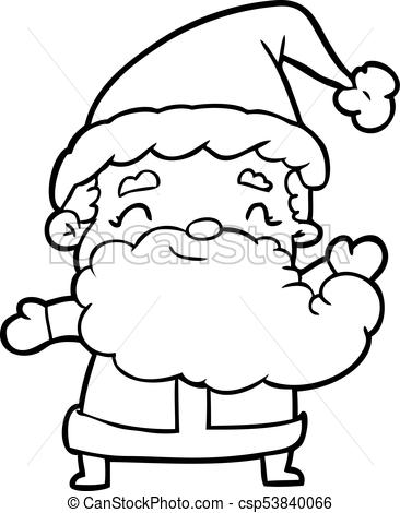366x470 Line Drawing Of A Santa Claus