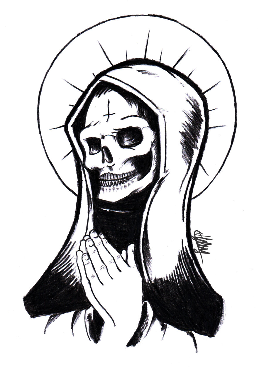 Santa Muerte Drawing | Free download on ClipArtMag