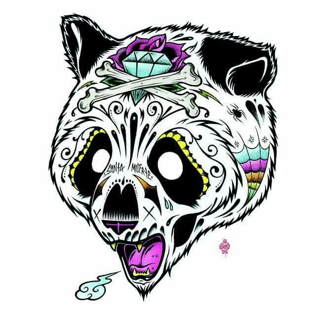 640x640 santa muerte style panda