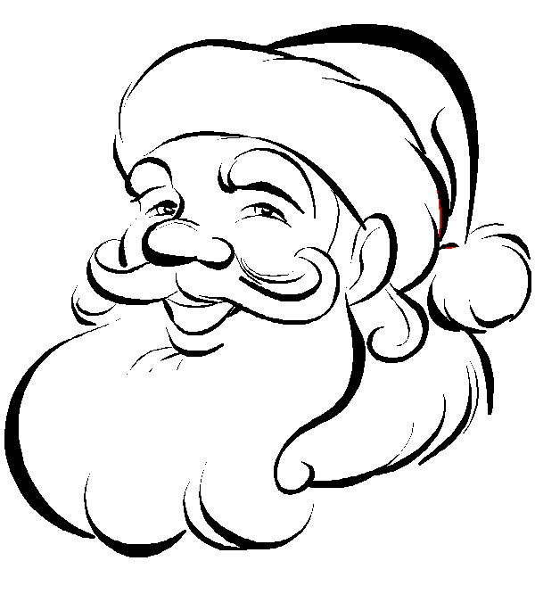 600x666 How To Draw Santa Claus Face Pictures Inside Santa Claus Drawing