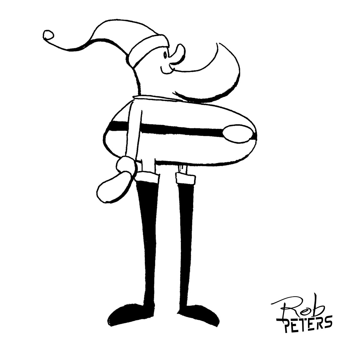 1080x1080 Daily Drawing Santa