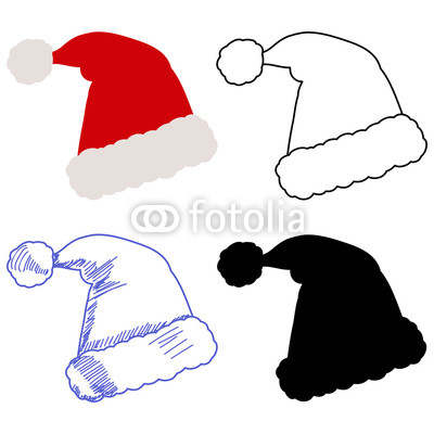 400x400 Isolated, Santa Claus Hat, Silhouette And Sketch Buy Photos Ap