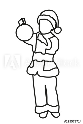 334x500 Sketch Of Santa Claus, Isolated