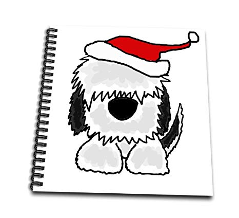 466x424 Db Funny Old English Sheepdog In Santa Hat