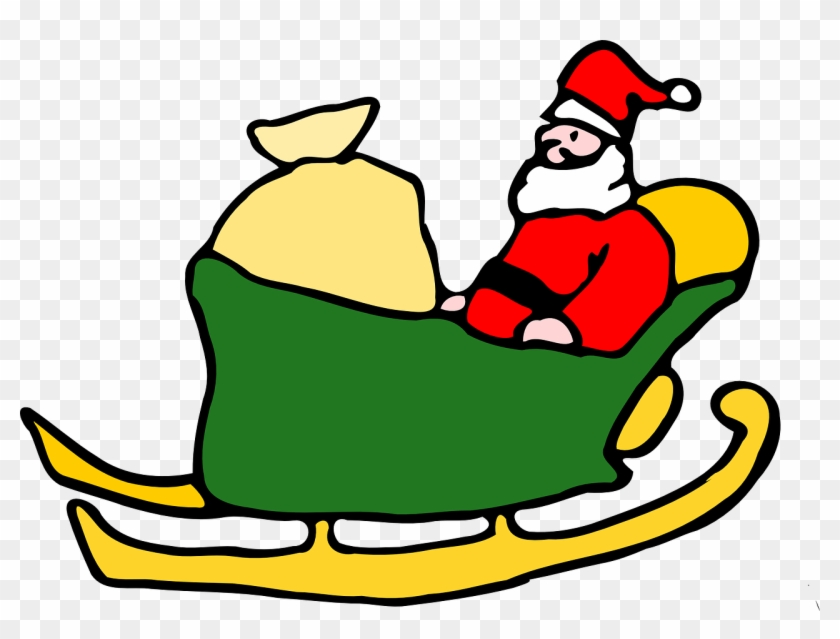 Santa Sled Drawing Free download on ClipArtMag