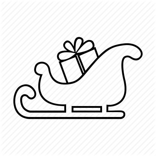 512x512 Christmas, Holiday, Ride, Santa, Sleigh, Transport, Xmas Icon