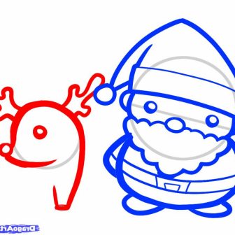 336x336 Easy To Draw Santa And Sleigh Claus Cartoon Step Video Drawings