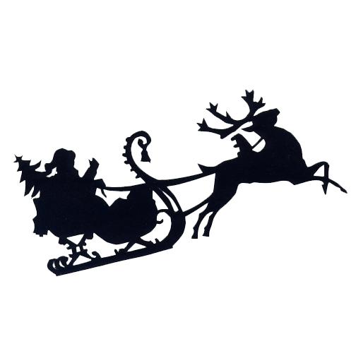 504x504 Santa And His Sleigh Drawing Happy Holidays Greeting