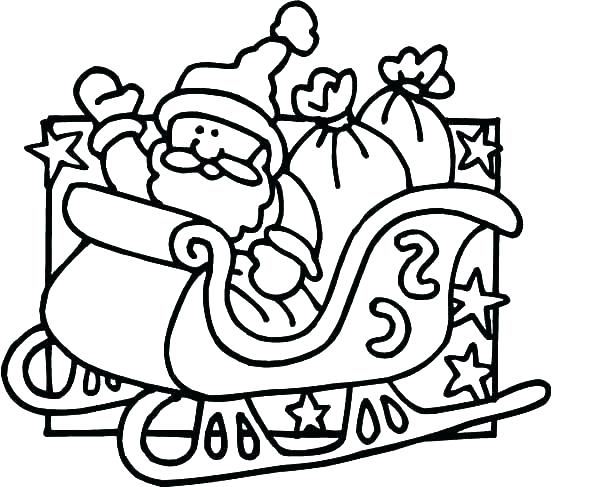 Santa Sleigh Drawing | Free download on ClipArtMag