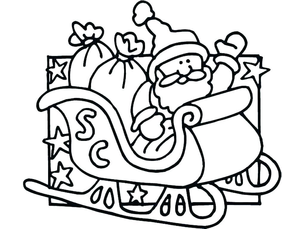 945x767 Santa Sleigh Coloring