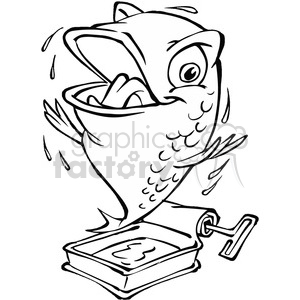 300x300 black and white sardines clipart royalty free clipart