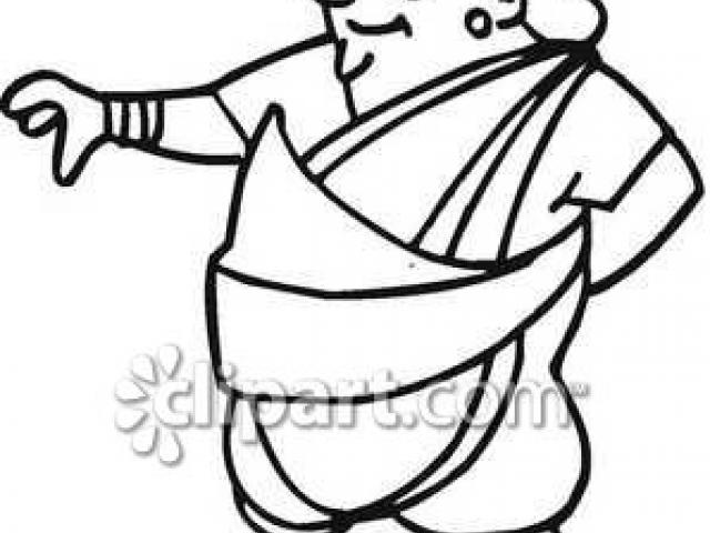 640x480 saree clipart black and white