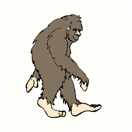 550x550 cute sasquatch art prints