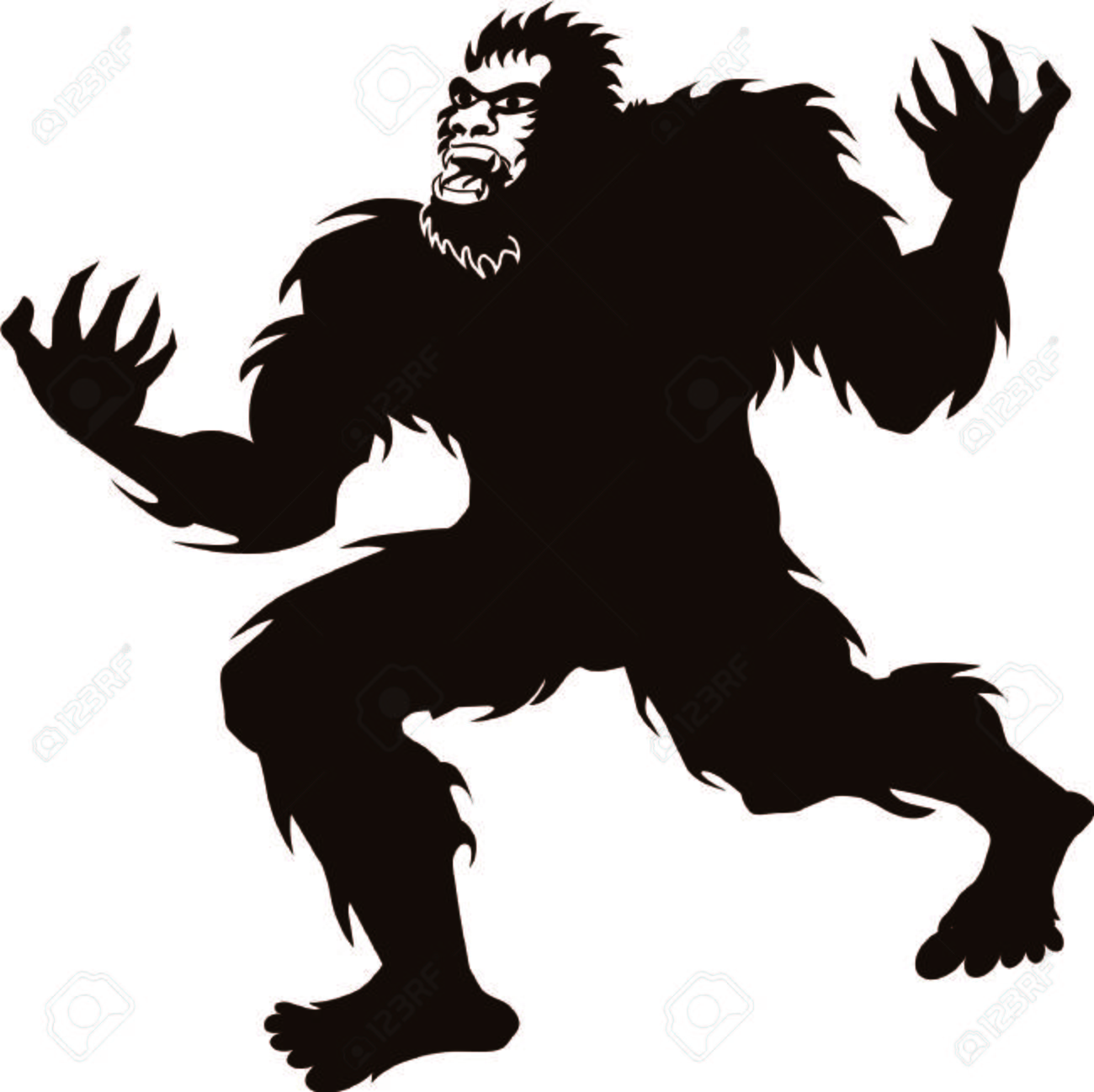 1300x1298 huge collection of 'sasquatch silhouette clip art' download more