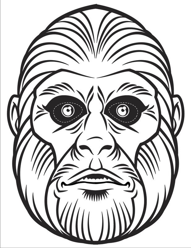 618x800 sasquatch color your own mask winter camp mask for kids