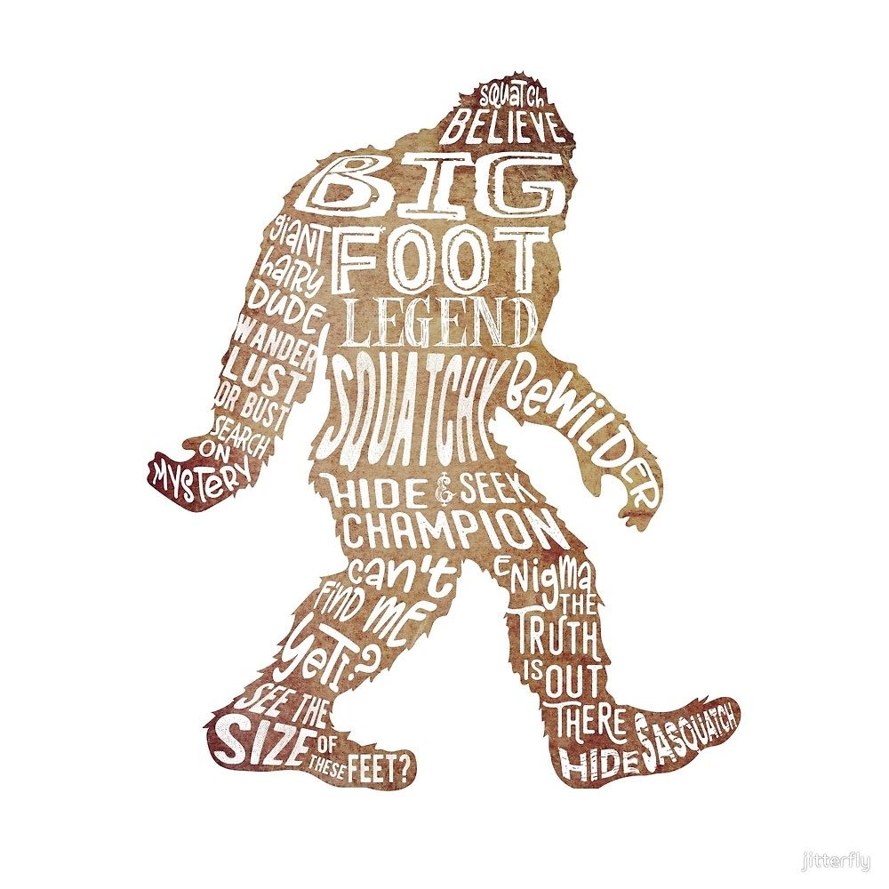 1000x1000 sasquatch line drawing