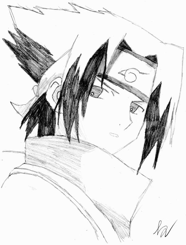 600x789 first sasuke drawing