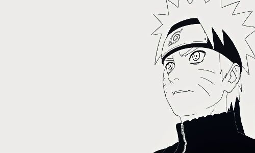 500x300 Naruto Uzumaki Black And White Manga Naruto