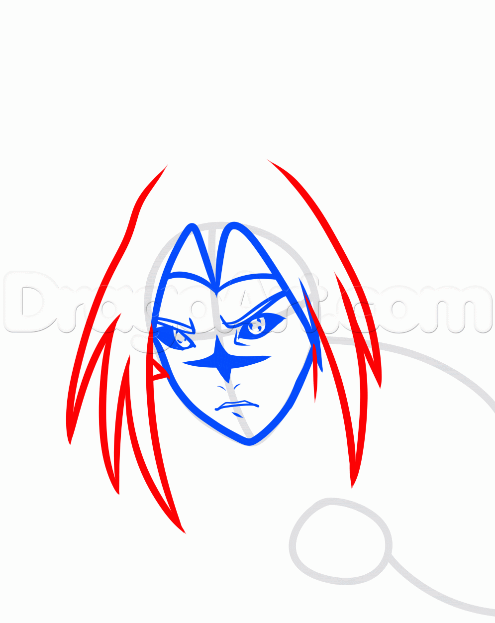 995x1252 How To Draw Demon Sasuke, Step