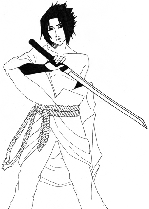 500x700 Sasuke Drawing Free Download