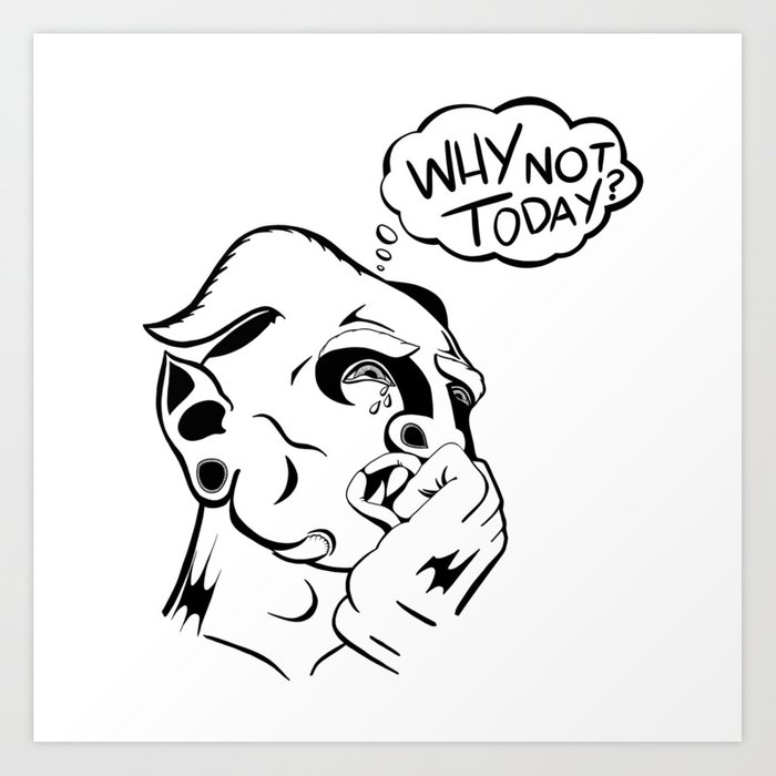 700x700 Not Today Satan Art Print