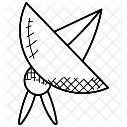 256x256 Satellite Dish Icon Of Doodle Style