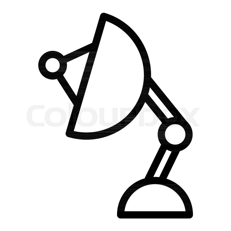 800x800 Satellite Antenna Line Icon Sputnik Stock Vector Colourbox
