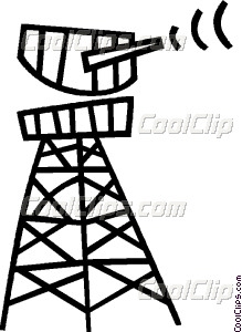 219x300 Satellite Dish Vector Clip Art