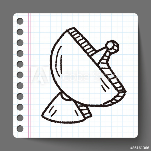 500x500 Satellite Doodle Drawing