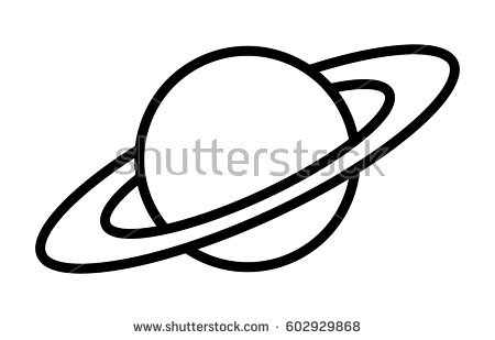 450x309 Saturn Planet Outline