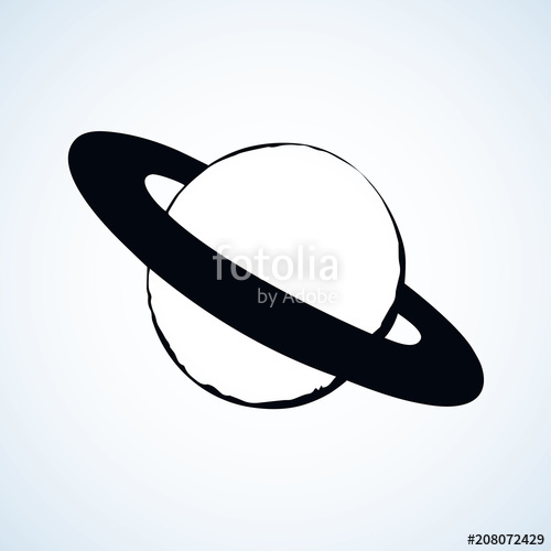 500x500 Saturn Vector Drawing Stock Image And Royalty Free Vector