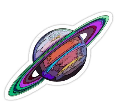 375x360 saturn the ringed planet sticker products stickers, laptop