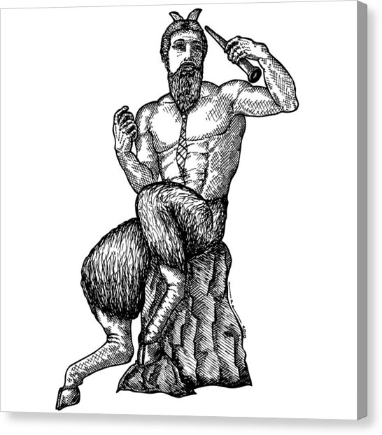 546x622 Pan Satyr With Tie Drawing