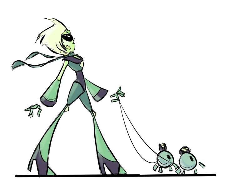 794x611 Steven Universe Original Peridot Drawing Peridot Steven Etsy