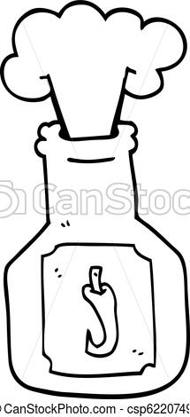 215x470 Line Drawing Cartoon Hot Chlli Sauce