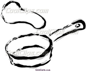 300x251 Frying Pan Flipping Pancakes Vector Clip Art