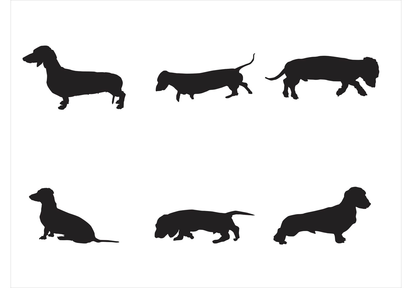 1400x980 Dachshund Free Vector Art