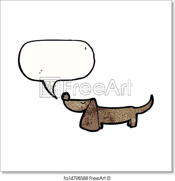 561x581 Free Art Print Of Cartoon Sausage Dog Freeart