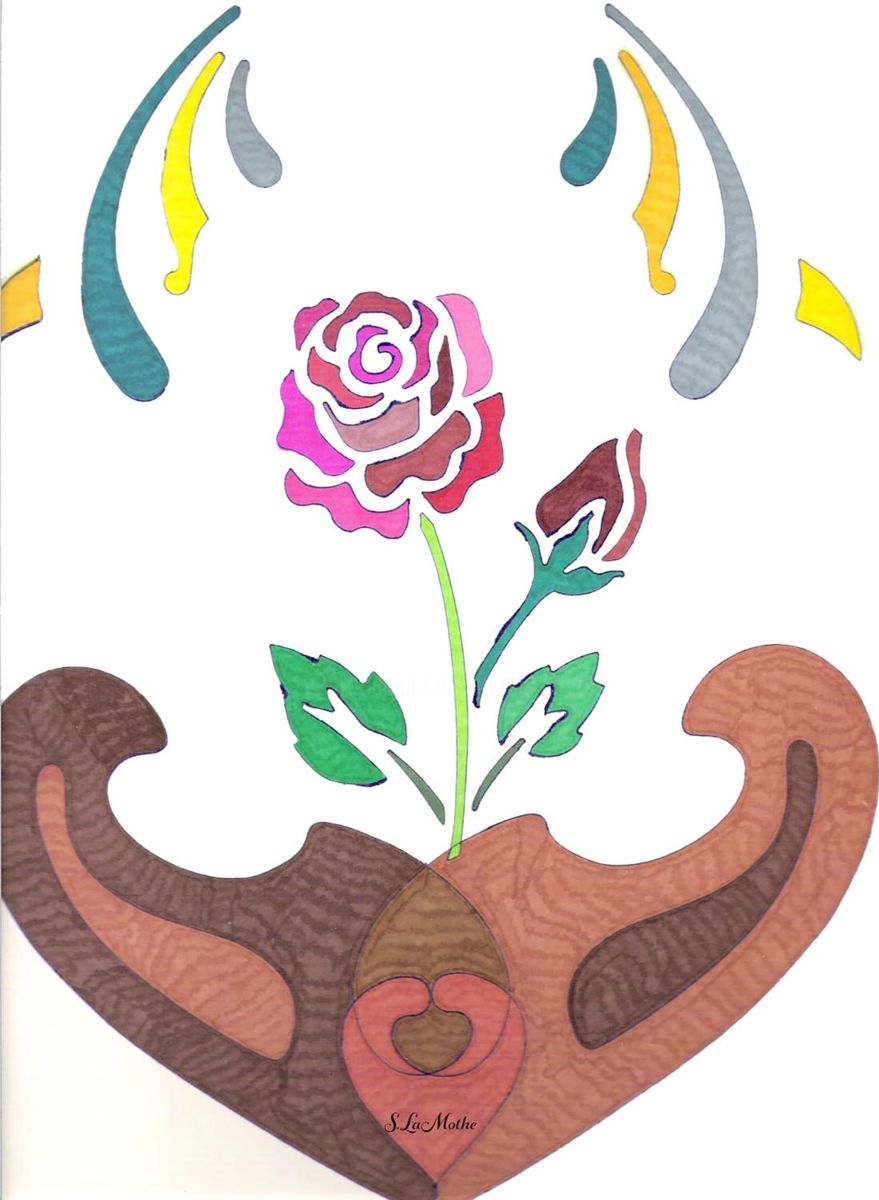 879x1200 Just A Rose Drawing