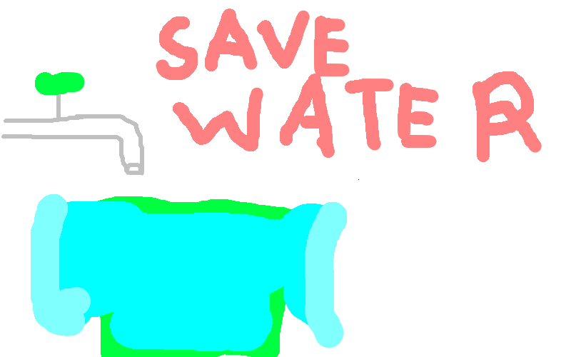 800x500 Save Water Drawing