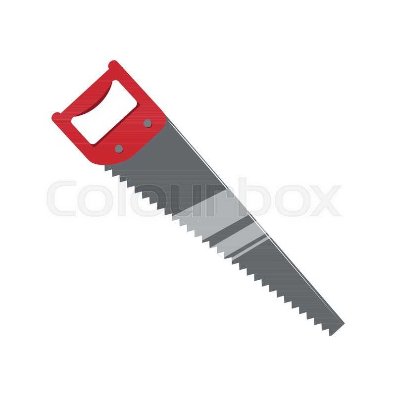 800x800 Simple Wood Handsaw Drawing Vector Stock Vector Colourbox