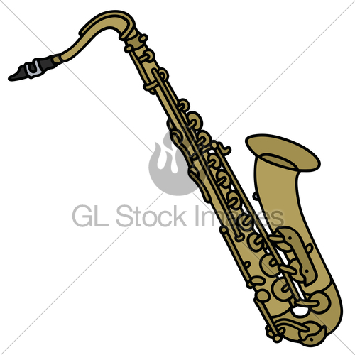 500x500 Classic Brass Saxophone Gl Stock Images