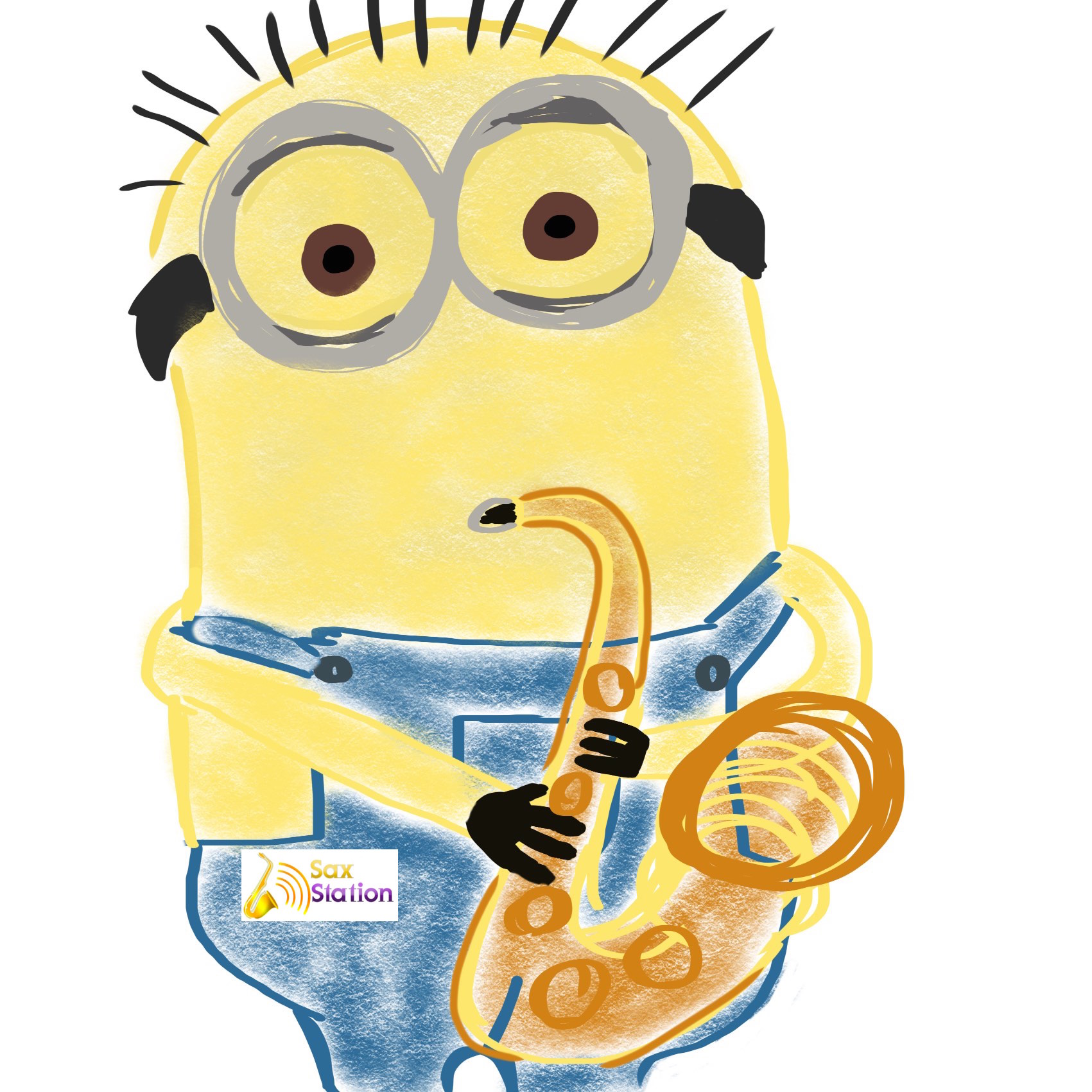 1701x1701 Minion Playing Saxophone