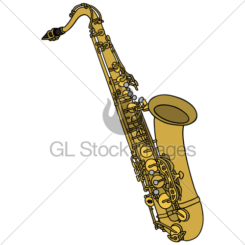 500x500 Saxophone Gl Stock Images