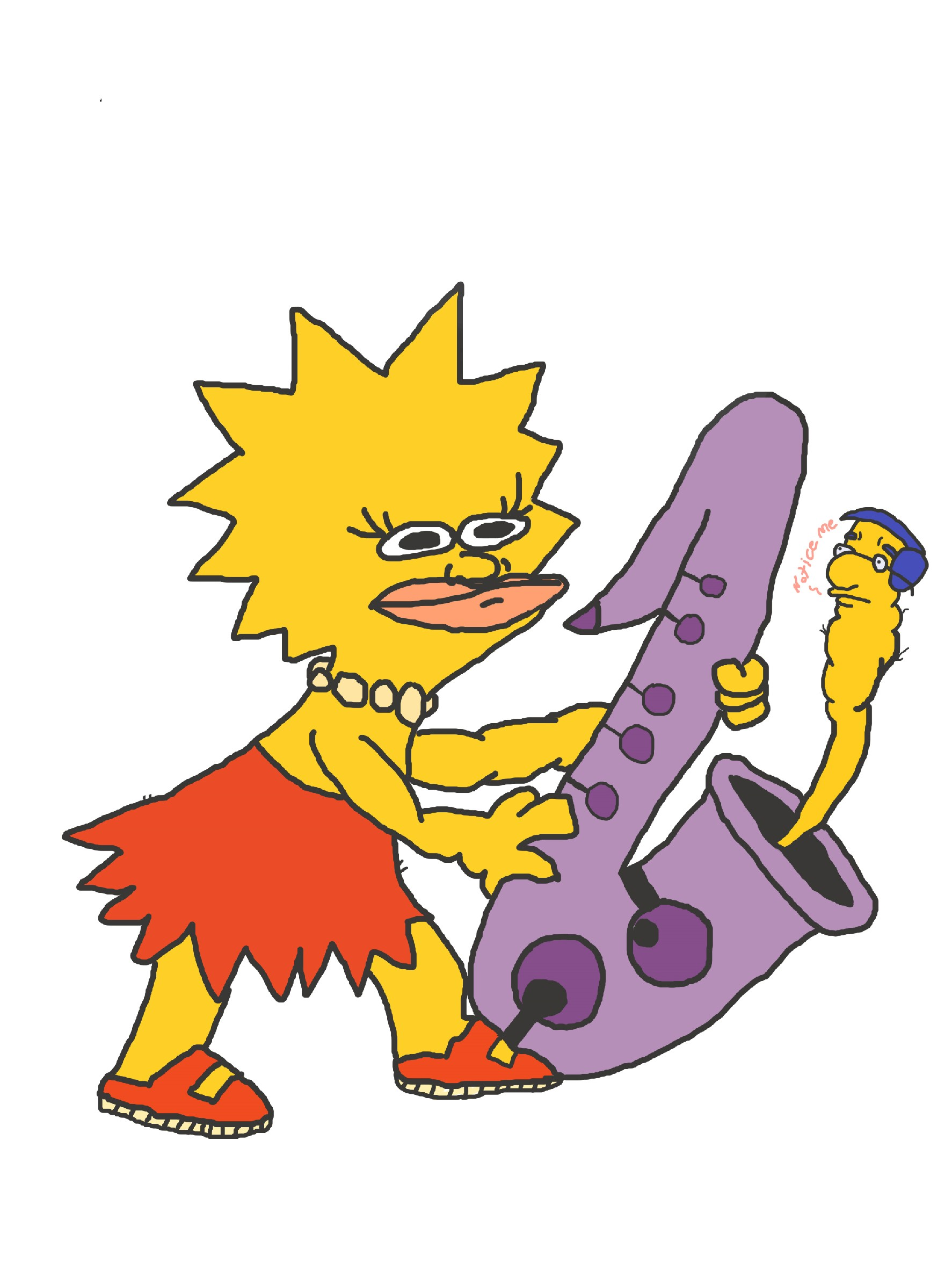 1773x2364 Week Notice Me Thesimpsons Lisa Weird Drawing Sax