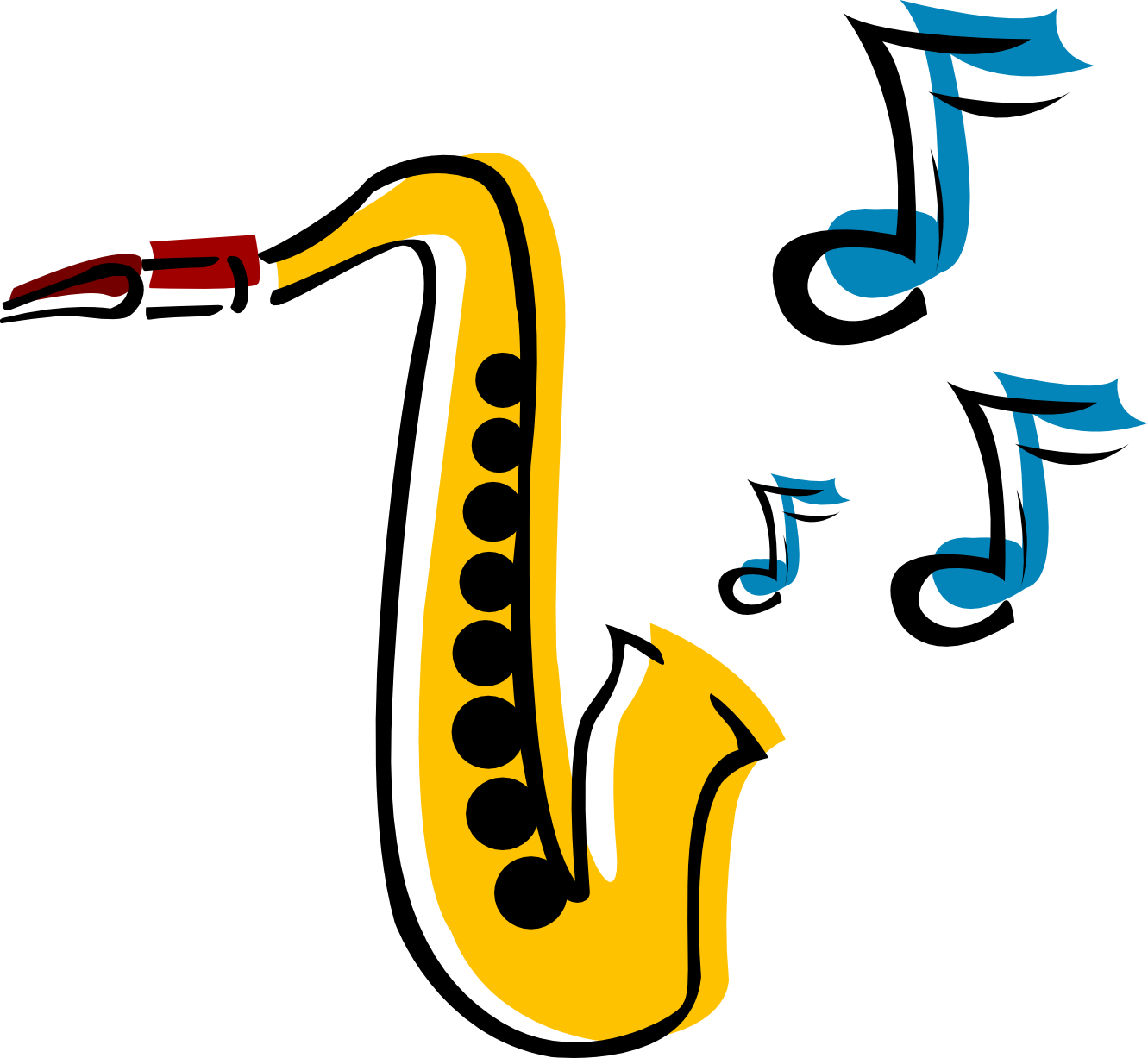 1331x1227 Collection Of Free Saxophone Drawing Cartoon Download On Ui Ex